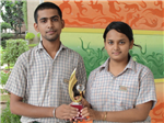 Ashutosh Sahu and Shreya.First in ISC Creative Writing.